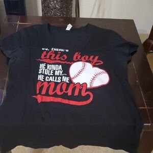 bella bliss Black and Red Short Sleeve Tee